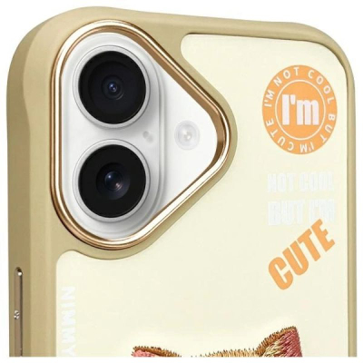 Mbulesë telefoni Nimmy Cool&amp;Cute 2.0 Cat për iPhone 16 6.1", TPU/PC, khaki