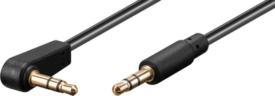 Kabllo audio Microconnect AUDLL05A, 3.5mm AUX, 0.5m, e zezë