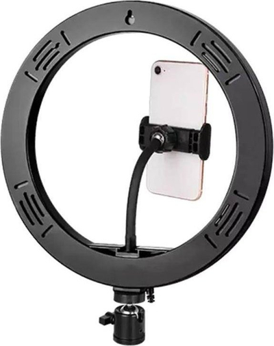 Lampë unazore për selfie ZD67D, LED RGB, tripod 210 cm, e zezë