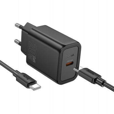 Karikues muri Hoco N60, 20W PD QC, USB C me kabllo USB C, i zi