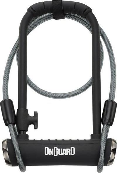 Dry për biçikletë OnGuard PitBull DT X-SERIES 8005, U-lock 14mm 115x230mm, kabllo çeliku 120cm, i zi