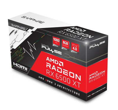 ​Kartelë grafike Sapphire PULSE Radeon RX 6500 XT AMD, 8GB GDDR6