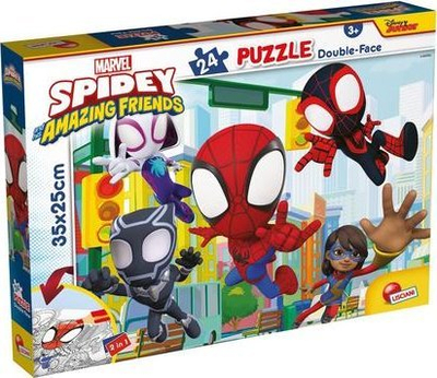 Puzzle Lisciani Marvel Spidey M-Plus, 24 copa, me dy ana, shumëngjyrësh