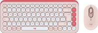 Set tastierë dhe maus Logitech POP Keys, Bluetooth, kompakt, rozë e bardhë