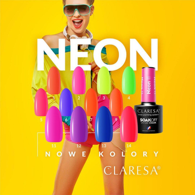 Llak xheli për thonj Claresa NEON 13, 5g, blu neon