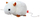 Lodër plushe Beppe White Mouse Mascot 13849, 13cm, e bardhë