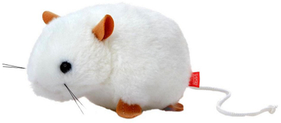 Lodër plushe Beppe White Mouse Mascot 13849, 13cm, e bardhë
