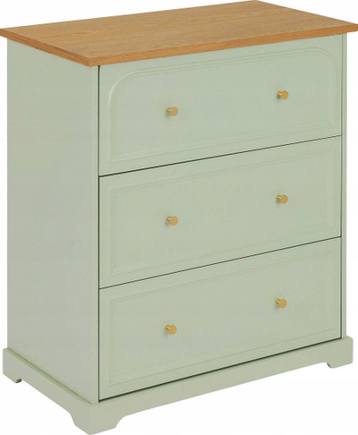 Komodë Atmosphera Mohéa, 3 sirtarë, celadon green