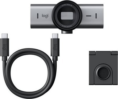 Веб-камера Logitech MX Brio 705, 4K, за бизнис, графит сива