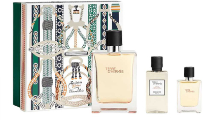 Set parfum për burra Hermès Terre d’Hermès, EDT 100ml, balsam pas rrojes 40ml, mini EDT 12ml