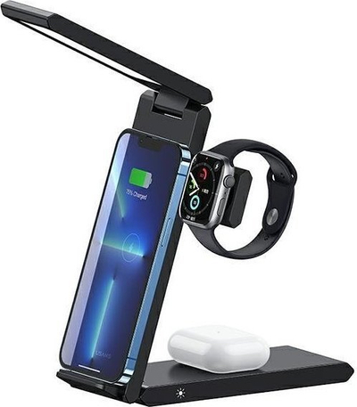 Karikues wireless Usams US-CD181, 3 në 1, 15W, i zi