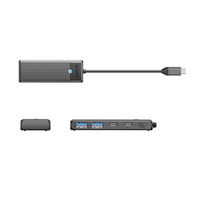 Hub USB C Orico PAPW2AC C3, 2 porta USB A 3.0, 2 porta USB C 3.0, i zi