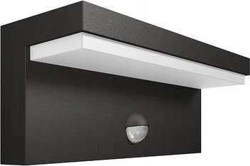 Lampë murale e jashtme Philips Bustan Sensor, LED, 2700K, antracit