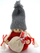 Varëse dekorative Krishtlindjesh Saska Christmas Hanging Doll, kukull me zile, druri dhe tekstil, e kuqe gri