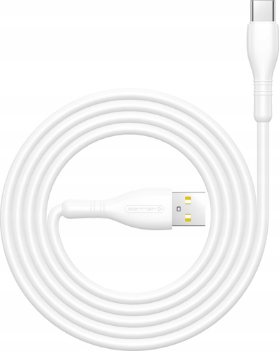 Kabëll karikimi JELLICO B9, USB në USB C, 3.1A 1m, i bardhë