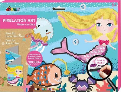 Set krijues Avenir Pixelation Art Under the Sea, poster i madh 84cm, mbi 10000 ngjitëse, shumëngjyrësh