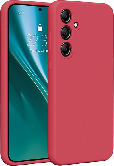 Maskë Etteri Silicone Case për Galaxy A35 5G, silikoni, e kuqe