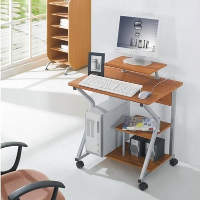 TECHLY Compact Computer Desk, 700 x 500 mm, Beech