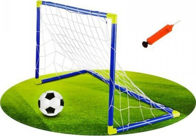 Set portë futbolli WOOPIE Football Sport, 45 x 32 x 25.5 cm, me top dhe pompë, shumëngjyrëshe