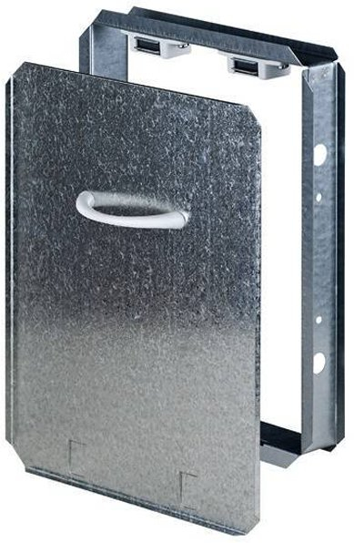 Kapak inspektimi Awenta Airin EMMC5, metal galvanizuar, 20x25 cm, gri metalik