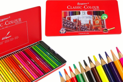 Set bojrash lapsi artistik Leantoys, 72 ngjyra