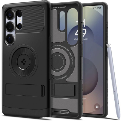 Kopertinë telefoni Spigen Slim Armor MagFit SP691, MagSafe, mbrojtje e fortë, e zezë