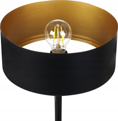 Lampë tavoline Beliani Aripo, metal, me port USB, e zezë