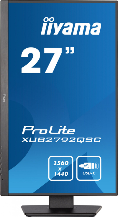 Monitor Iiyama ProLite XUB2792QSC-B5, 27", WQHD, USB-C, i zi