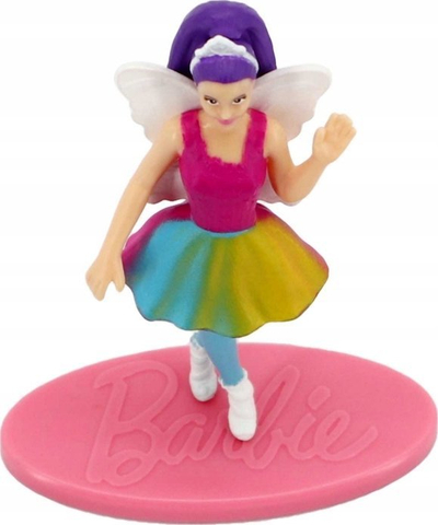 Kukull mini Barbie Mattel HBC14, figurë zanë, bazë rozë shumëngjyrëshe