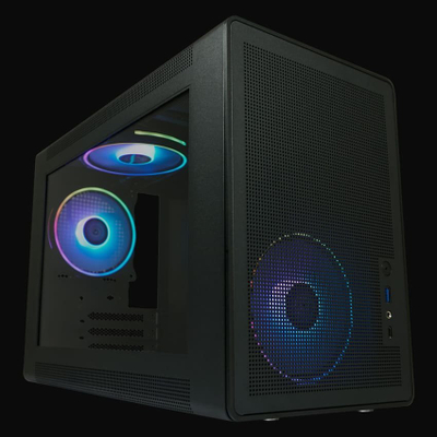 Kuti kompjuteri LC-Power LC-716MB-ON, Micro Tower, xham i temperuar, e zezë