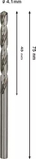 Spiral metali Bosch 2608577640, HSS G, 4.1 mm, argjendt