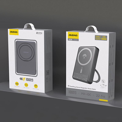 Power bank Dudao K28, 10000mAh, 22.5W PD MagSafe, gri