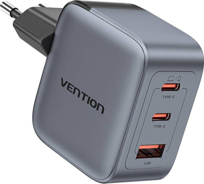 Полнач Vention 70W GaN, USB C PD QC 4.0 3.0, бел