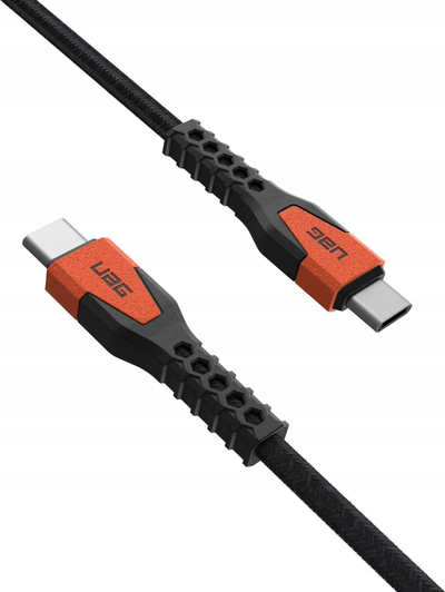 Kabllo USB C Urban Armor Gear Kevlar Core, USB C me USB C, 60W, e zezë