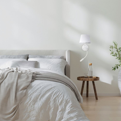 Lampë muri TK Lighting Maja 10080, me krah leximi, e bardhë