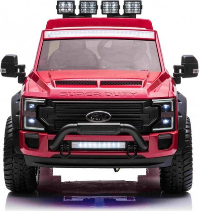 Makinë elektrike për kalamaj Ford Super Duty, 12V, me telekomandë, e kuqe