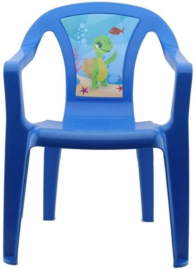 Karrige fëmijësh HP Sedia, plastike, me mbështetëse krahu, blu