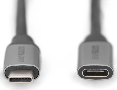 Kabllo USB Digitus USB C në USB C DB-300230-010-S, 1 m, 60 W, i zi