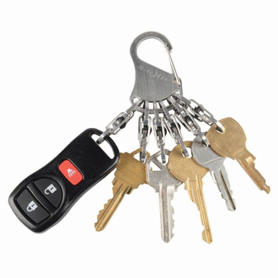 Varëse çelësash Nite Ize KeyRack Locker KLK-11-R3, 6 karabina MicroLock, çelik inox, ngjyrë argjendi