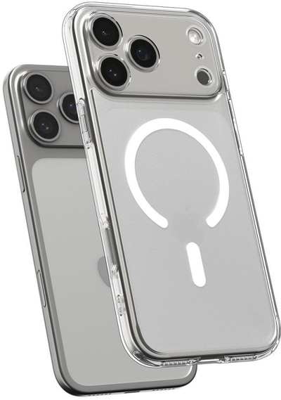 Kapak telefoni Spigen Ultra Hybrid MagSafe për iPhone 17 Pro Max, transparent, i bardhë