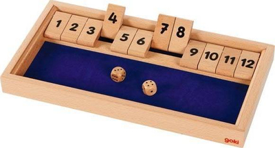 Loje tavoline Goki Shut the Box, dru, me zare, ngjyrë natyrale