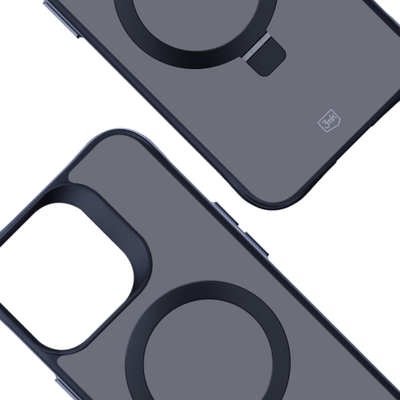 Mbrojtëse telefoni 3mk Smoke Case Mag&Stand për iPhone 14 Pro, me mbështetëse, MagSafe, e zezë