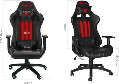 XTRIKE ME GC-905 BK Gaming Chair Black 150kg
