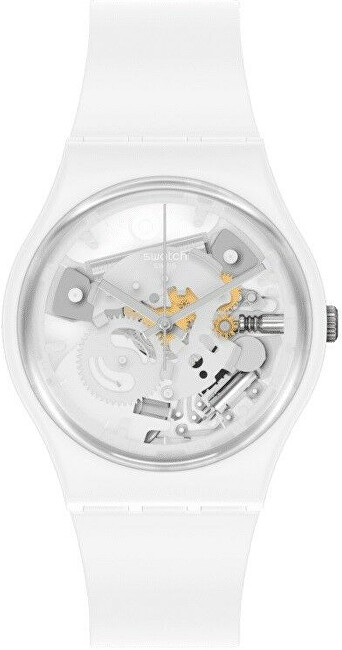 Orë SWATCH Spot Time, e bardhë