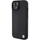 Këllëf telefoni BMW Leather Hot Stamp për iPhone 15 6.1", lëkurë, i zi