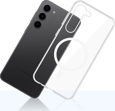 Mbulesë telefoni 3MK Clear MagCase për Samsung Galaxy S24 Plus, kompatibile me MagSafe, transparente
