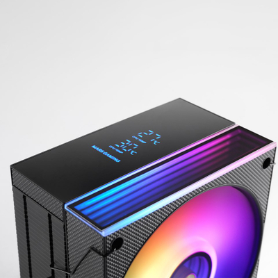 Ftohës procesori Mars Gaming MCPU-LCD, ajror 12 cm, LCD, i zi