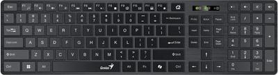 Tastierë Genius SlimStar 126 Copilot, me kabllo USB, layout CZ SK, e zezë