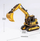 Puzzle 3D druri Robotime ROETG508K Eskavator, model inxhinierik, me bojë të verdhë