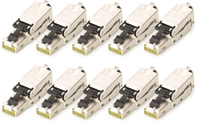 Prizë rrjeti Digitus CAT 6A RJ45, STP, me kapak pluhuri